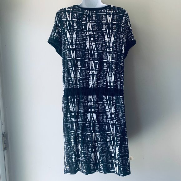 NICOLE MILLER black and white beach dress size L - Picture 7 of 8